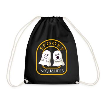 Halloween Mathe-Lehrer-Shirt, gruselige Ungleichheiten - Turnbeutel - Schwarz - Vorne