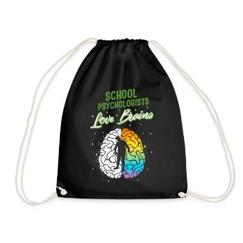 Halloween Psychology Shirt, School Psychologist - Drawstring Bag - black - Front