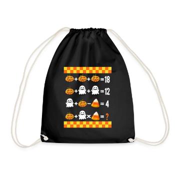 Halloween Mathe Lehrer Shirt, Reihenfolge der Operationen - Turnbeutel - Schwarz - Vorne
