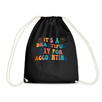 C’est une belle journée pour la comptabilité - Sac de sport léger - noir - Devant