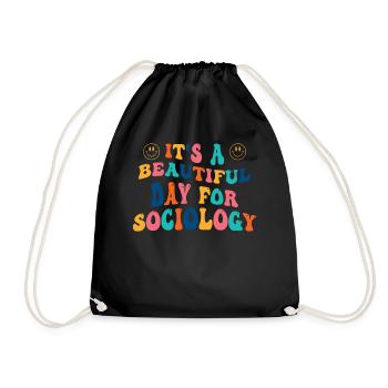 Sociology Saying Student - Drawstring Bag - black - Front