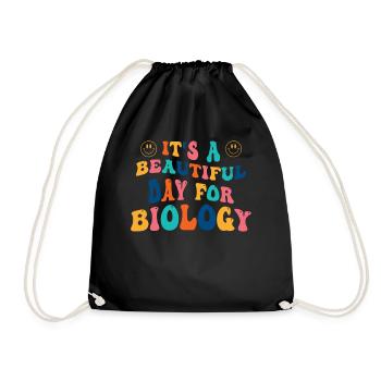 Biology Biologist Spruch - Drawstring Bag - black - Front