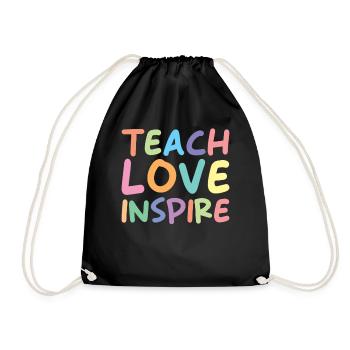 Teaching Love Inspire - Drawstring Bag - black - Front