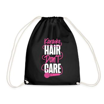 Karaoké Chanteur Karaoké Cheveux Ne pas - Sac de sport léger - noir - Devant