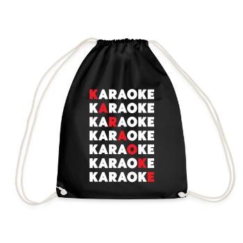 Karaoke Singer Karaoke - Turnbeutel - Schwarz - Vorne