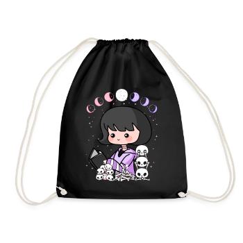 Pastel Goth Girl Anime Sorcière Dark Academia - Sac de sport léger - noir - Devant