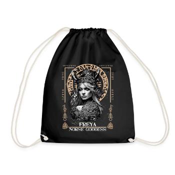 Norse Goddess Freya Celtic Viking Mythology - Drawstring Bag - black - Front