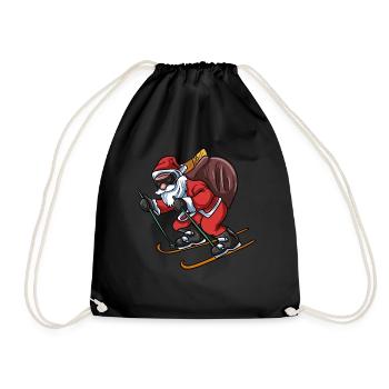 Ski du Père Noël - Sac de sport léger - noir - Devant