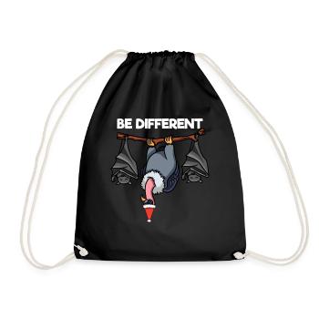 Soyez différent Chauve-souris vautour Père Noël - Sac de sport léger - noir - Devant