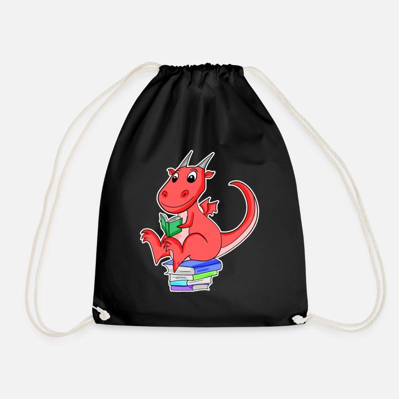 Books Dragon Dragon - Drawstring Bag - black