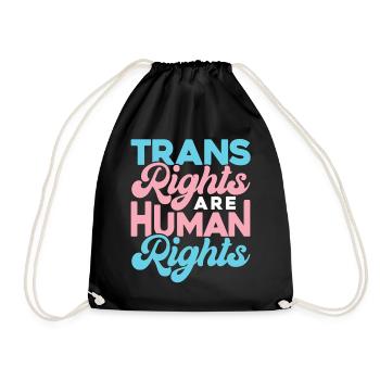 Les droits des transgenres sont des droits humains - Sac de sport léger - noir - Devant