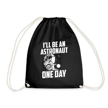 I will be an astronaut one day Astronomy - Drawstring Bag - black - Front