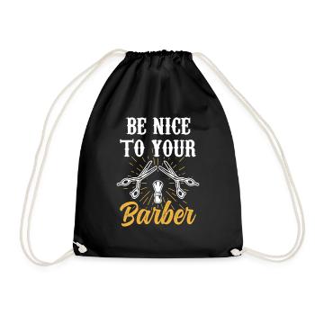 Soyez gentil avec votre profession de barbier barbier - Sac de sport léger - noir - Devant