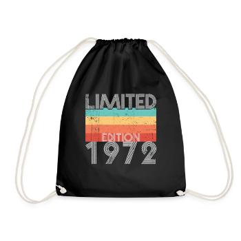 Limited Edition Retro 1972 - Drawstring Bag - black - Front