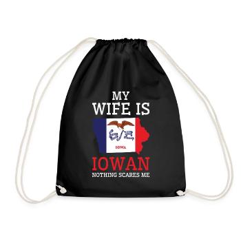 Nichts macht mir Angst Iowan Frau Iowa - Turnbeutel - Schwarz - Vorne
