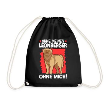 Ohne meinen Leonberger ohne mich - Turnbeutel - Schwarz - Vorne