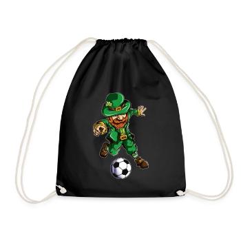Football on holiday St. Patriks Day Goblin Outfit - Drawstring Bag - black - Front