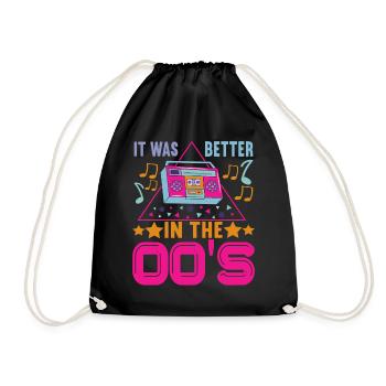 90s 90s 90s Party - Drawstring Bag - black - Front