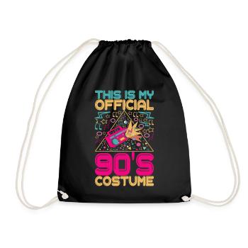 90s 90s 90s Party - Drawstring Bag - black - Front