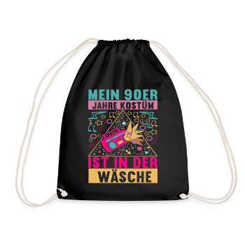 90s 90s 90s Party - Drawstring Bag - black - Front