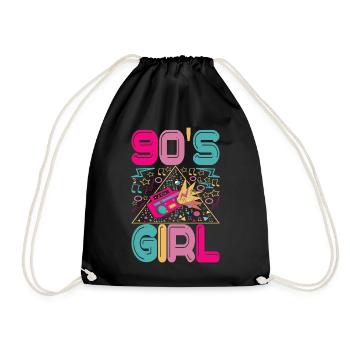 90s 90s 90s Party - Drawstring Bag - black - Front