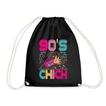 90s 90s 90s Party - Drawstring Bag - black - Front