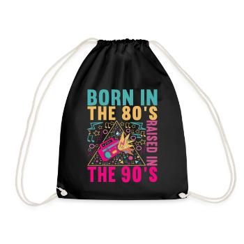 90s 90s 90s Party - Drawstring Bag - black - Front