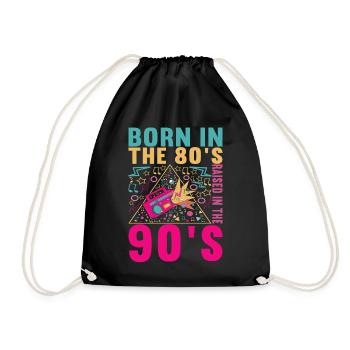 90s 90s 90s Party - Drawstring Bag - black - Front