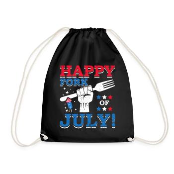 Happy Fork Of July Firecracker 4. Juli - Turnbeutel - Schwarz - Vorne