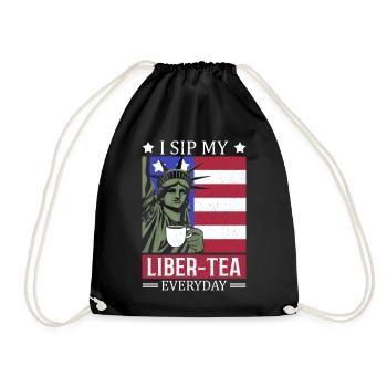 Ich Trinke Meinen Liber-tee Jeden Tag Am 4. Juli, - Turnbeutel - Schwarz - Vorne