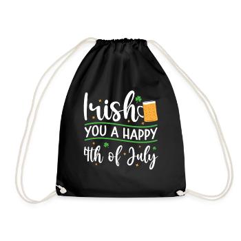 Irish You A Joyeux 4th Of July Green Clover - Sac de sport léger - noir - Devant