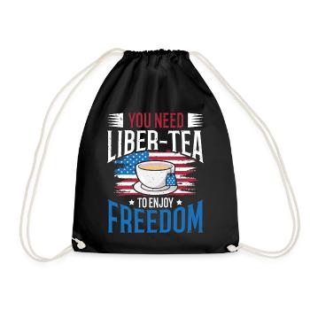 Sie Brauchen Liber-tee, Um Die Freiheit Des 4. - Turnbeutel - Schwarz - Vorne