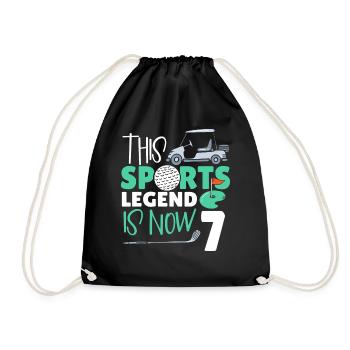 Cette légende du sport a maintenant 7 ans, jeu de golf 7. - Sac de sport léger - noir - Devant