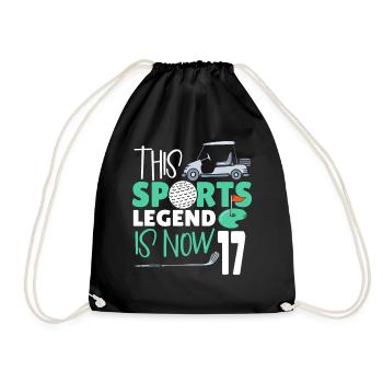 Cette légende du sport a maintenant 17 ans, jeu de golf 17. - Sac de sport léger - noir - Devant