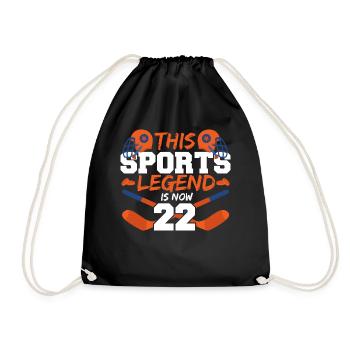 Cette légende du sport a maintenant 22 ans, le hockey joue 22. - Sac de sport léger - noir - Devant