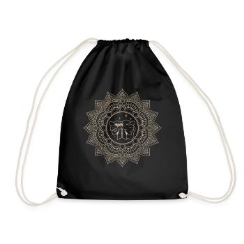 Zwillinge Tierkreiszeichen Mandala - Turnbeutel - Schwarz - Vorne