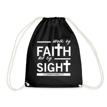 Marchez par la foi et non par la vue 2 Corinthiens Bible Ver - Sac de sport léger - noir - Devant