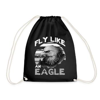 Fly Like An Eagle Christian Bible Verse - Turnbeutel - Schwarz - Vorne