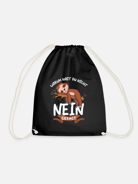 Warum Hast Du Nicht Nein Gesagt - Turnbeutel - Schwarz