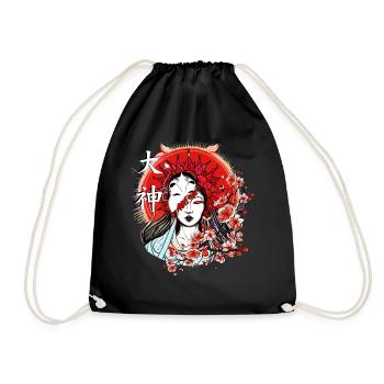 Amaterasu Oni Masque Mythologie Japonaise Déesse - Sac de sport léger - noir - Devant