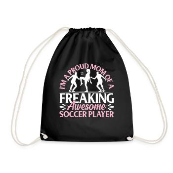 Joueuse de soccer Maman Soccer Mama - Sac de sport léger - noir - Devant