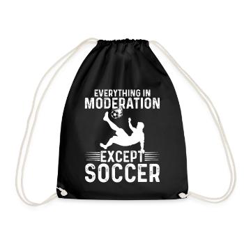 Amoureux du football - Tout avec modération sauf Soc - Sac de sport léger - noir - Devant
