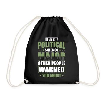 Political Science Degree - Drawstring Bag - black - Front