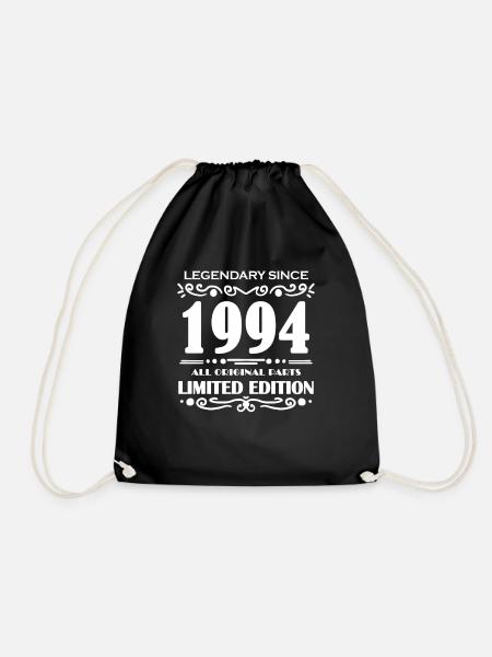 1994 - Baujahr 1994 - Jahrgang 1994 - Turnbeutel - Schwarz