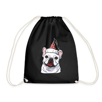 Français Bulldog - Sac de sport léger - noir - Devant