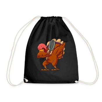 Turkey - Drawstring Bag - black - Front