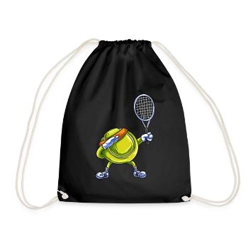 Tennis ball Tennis player Tennis court - Drawstring Bag - black - Front