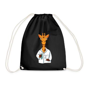 Scientifique girafe - Sac de sport léger - noir - Devant