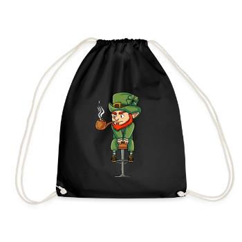 Irish Leprechaun Ireland - Drawstring Bag - black - Front