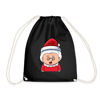 Mrs. Santa Claus - Drawstring Bag - black - Front